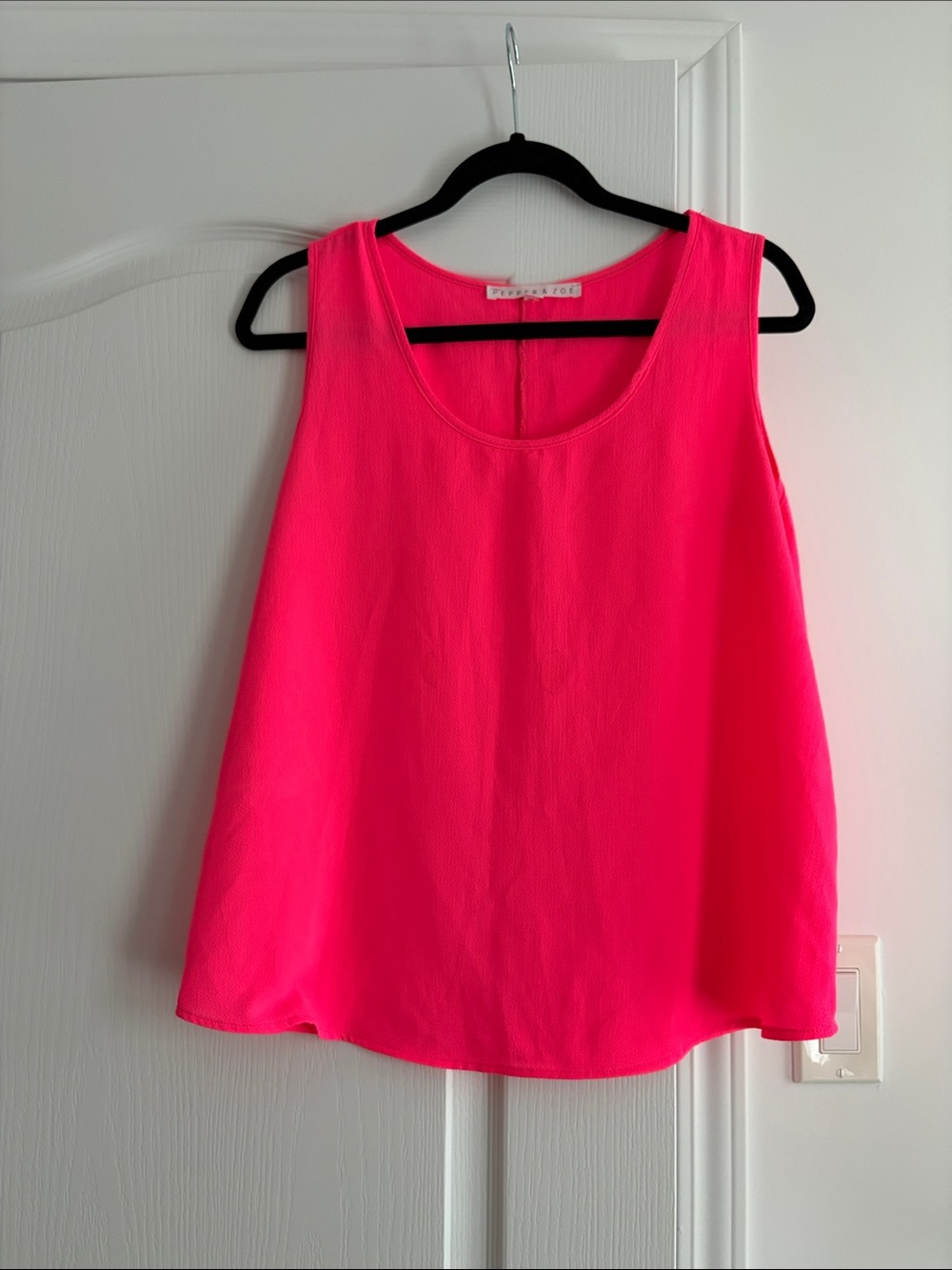 Neon Pink Sleeveless Tank Top - Women's Lightweight Layering Tank